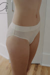 BASERANGE Stretch Flared Briefs UNEL Collection Ribbed Cotton Portugal BAS-UNEL-MIBAI Off-white